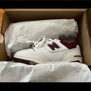 The New Balance 550 White & Burgundy